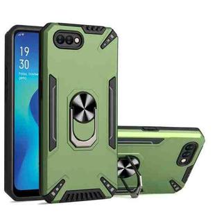 For OPPO A1k PC + TPU Protective Case with 360 Degrees Rotatable Ring Holder(Dark Green)