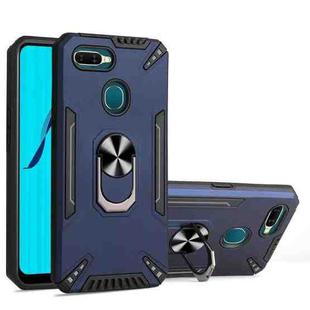 For OPPO A7 / A5s (AX5s) PC + TPU Protective Case with 360 Degrees Rotatable Ring Holder(Royal Blue)