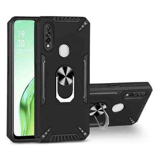 For OPPO A8 PC + TPU Protective Case with 360 Degrees Rotatable Ring Holder(Black)
