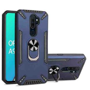 For OPPO A9 2020 / A5 2020 PC + TPU Protective Case with 360 Degrees Rotatable Ring Holder(Royal Blue)
