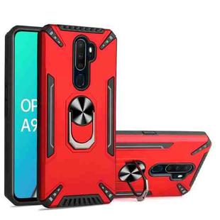 For OPPO A9 2020 / A5 2020 PC + TPU Protective Case with 360 Degrees Rotatable Ring Holder(Red)