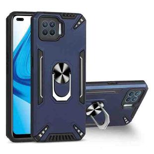 For OPPO F17 Pro PC + TPU Protective Case with 360 Degrees Rotatable Ring Holder(Royal Blue)