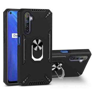 For Realme 6 PC + TPU Protective Case with 360 Degrees Rotatable Ring Holder(Black)