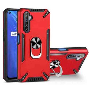 For Realme 6 PC + TPU Protective Case with 360 Degrees Rotatable Ring Holder(Red)