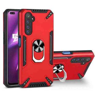 For Realme 6 Pro PC + TPU Protective Case with 360 Degrees Rotatable Ring Holder(Red)