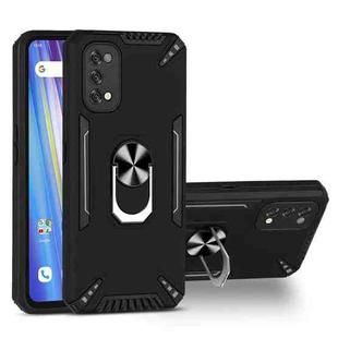 For Realme 7 Pro PC + TPU Protective Case with 360 Degrees Rotatable Ring Holder(Black)