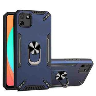 For Realme C11 PC + TPU Protective Case with 360 Degrees Rotatable Ring Holder(Royal Blue)