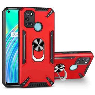 For Realme C17 PC + TPU Protective Case with 360 Degrees Rotatable Ring Holder(Red)
