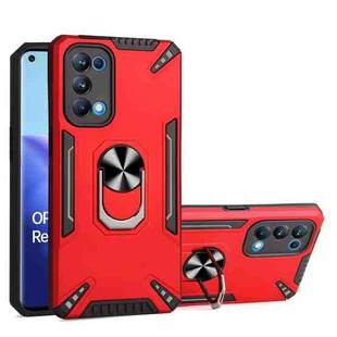 For OPPO Reno5 Pro 5G PC + TPU Protective Case with 360 Degrees Rotatable Ring Holder(Red)