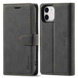 For iPhone 13 mini Forwenw F1 Series Matte Strong Magnetism Horizontal Flip Leather Case with Holder & Card Slots & Wallet & Photo Frame (Black)