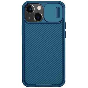 For iPhone 13 mini NILLKIN Black Mirror Pro Series Camshield Full Coverage Dust-proof Scratch Resistant Phone Case (Blue)