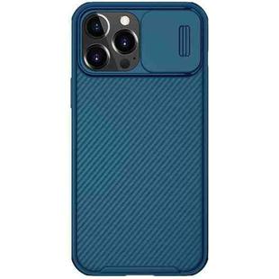 For iPhone 13 Pro Max NILLKIN Black Mirror Pro Series Camshield Full Coverage Dust-proof Scratch Resistant Phone Case (Blue)