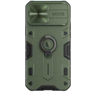 For iPhone 13 Pro NILLKIN Shockproof CamShield Armor Protective Case with Invisible Ring Holder (Green)