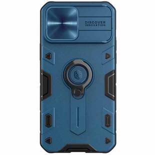 For iPhone 13 Pro Max NILLKIN Shockproof CamShield Armor Protective Case with Invisible Ring Holder (Blue)