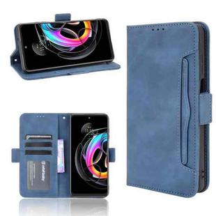 For Motorola Moto Edge 20 Lite Skin Feel Calf Pattern Horizontal Flip Leather Case with Holder & Card Slots & Photo Frame(Blue)