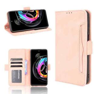 For Motorola Moto Edge 20 Lite Skin Feel Calf Pattern Horizontal Flip Leather Case with Holder & Card Slots & Photo Frame(Pink)