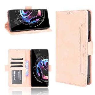 For Motorola Moto Edge 20 Pro/Edge S Pro Skin Feel Calf Pattern Horizontal Flip Leather Case with Holder & Card Slots & Photo Frame(Pink)