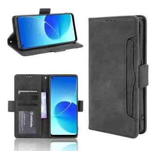 For OPPO Reno6 Z Skin Feel Calf Pattern Horizontal Flip Leather Case with Holder & Card Slots & Photo Frame(Black)