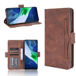 For Infinix Note 10 Pro/Note 10 Pro NFC Skin Feel Calf Pattern Horizontal Flip Leather Case with Holder & Card Slots & Photo Frame(Brown)