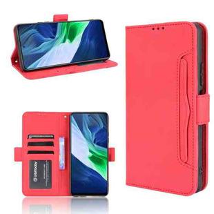 For Infinix Note 10 Skin Feel Calf Pattern Horizontal Flip Leather Case with Holder & Card Slots & Photo Frame(Red)