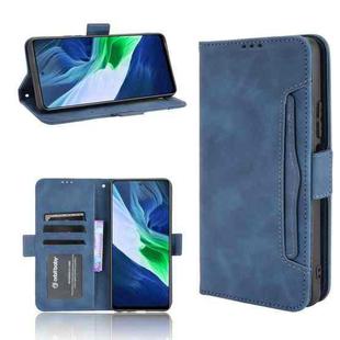 For Infinix Note 10 Skin Feel Calf Pattern Horizontal Flip Leather Case with Holder & Card Slots & Photo Frame(Blue)