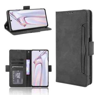 For Blackview A100 Skin Feel Calf Pattern Horizontal Flip Leather Case with Holder & Card Slots & Photo Frame(Black)