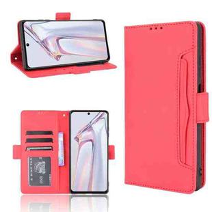 For Blackview A100 Skin Feel Calf Pattern Horizontal Flip Leather Case with Holder & Card Slots & Photo Frame(Red)