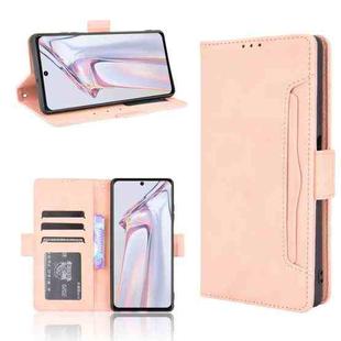 For Blackview A100 Skin Feel Calf Pattern Horizontal Flip Leather Case with Holder & Card Slots & Photo Frame(Pink)