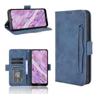 For Nokia C10/C20 Skin Feel Calf Pattern Horizontal Flip Leather Case with Holder & Card Slots & Photo Frame(Blue)