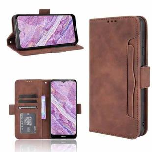 For Nokia C10/C20 Skin Feel Calf Pattern Horizontal Flip Leather Case with Holder & Card Slots & Photo Frame(Brown)