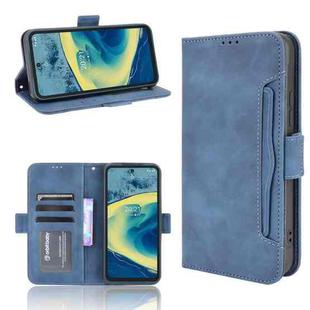 For Nokia XR20 Skin Feel Calf Pattern Horizontal Flip Leather Case with Holder & Card Slots & Photo Frame(Blue)