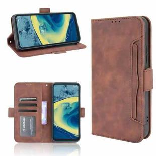 For Nokia XR20 Skin Feel Calf Pattern Horizontal Flip Leather Case with Holder & Card Slots & Photo Frame(Brown)