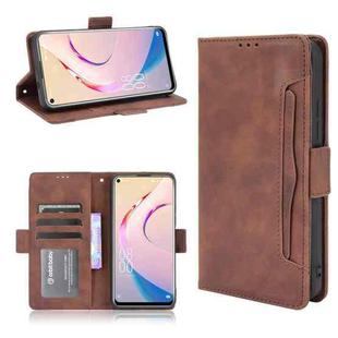 For Oukitel C21 Pro Skin Feel Calf Pattern Horizontal Flip Leather Case with Holder & Card Slots & Photo Frame(Brown)