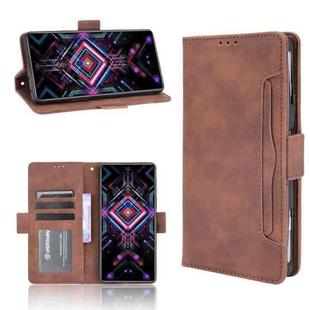 For Xiaomi Poco F3 GT/Redmi K40 Gaming Skin Feel Calf Pattern Horizontal Flip Leather Case with Holder & Card Slots & Photo Frame(Brown)