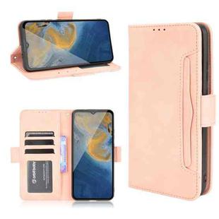 For ZTE Blade A51 Skin Feel Calf Pattern Horizontal Flip Leather Case with Holder & Card Slots & Photo Frame(Pink)