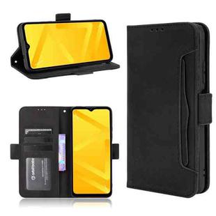 For ZTE Blade A71 Skin Feel Calf Pattern Horizontal Flip Leather Case with Holder & Card Slots & Photo Frame(Black)