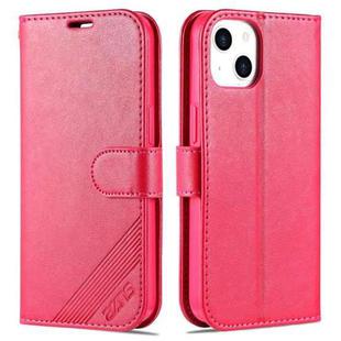 For iPhone 13 mini AZNS Sheepskin Texture Horizontal Flip Leather Case with Holder & Card Slots & Wallet (Red)