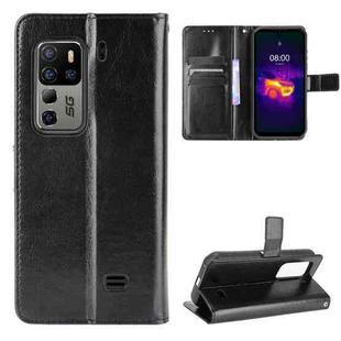 For Ulefone Armor 11 5G/11T 5G Crazy Horse Texture Horizontal Flip Leather Case with Holder & Card Slots & Lanyard(Black)