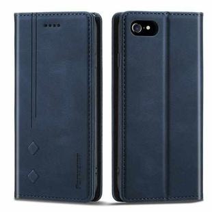 Forwenw F2 Series Magnetic Horizontal Flip Leather Case with Holder & Card Slots & Wallet For iPhone 8 Plus / 7 Plus(Blue)
