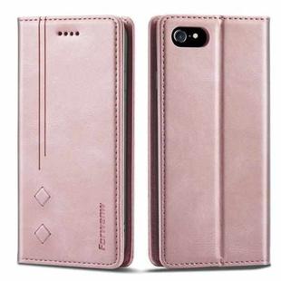 Forwenw F2 Series Magnetic Horizontal Flip Leather Case with Holder & Card Slots & Wallet For iPhone 8 Plus / 7 Plus(Rose Gold)