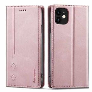 For iPhone 13 mini Forwenw F2 Series Magnetic Horizontal Flip Leather Case with Holder & Card Slots & Wallet (Rose Gold)