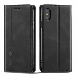 For iPhone X / XS Forwenw F2 Series Magnetic Horizontal Flip Leather Case with Holder & Card Slots & Wallet(Black)