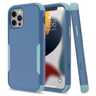 For iPhone 13 Pro Max Commuter Shockproof TPU + PC Protective Case (Royal Blue + Grey Green)