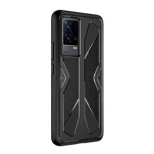 For vivo iQOO 8 Butterfly Shadow Shockproof Rubber TPU Protective Case(Black)