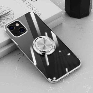 For iPhone 13 Pro Electroplating Silicone Shockproof Case with Ring Holder (Silver)
