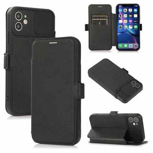 Push Window Double Buckle PU + Silicone Horizontal Flip Leather Case with Holder & Card Slot For iPhone 11(Black)