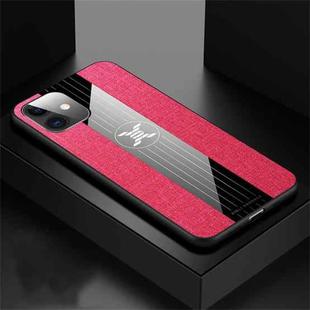 For iPhone 11 XINLI Stitching Cloth Textue Shockproof TPU Protective Case(Red)
