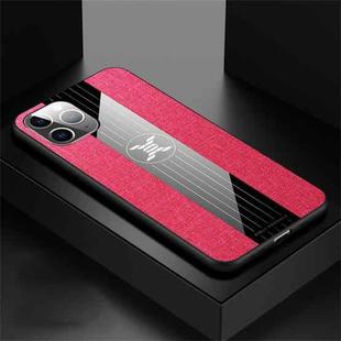 For iPhone 11 Pro XINLI Stitching Cloth Textue Shockproof TPU Protective Case(Red)