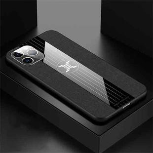 For iPhone 11 Pro Max XINLI Stitching Cloth Textue Shockproof TPU Protective Case(Black)