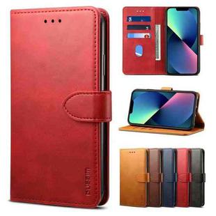 For iPhone 13 mini GUSSIM Business Style Horizontal Flip Leather Case with Holder & Card Slots & Wallet (Red)